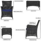 Jogo Sofá E 2 Poltronas E Mesa Igapó Alumínio Preta Corda Náu