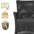 Jogo Sofá E 2 Poltronas E Mesa Igapó Alumínio Preta Corda Náu