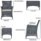 Jogo Sofá E 2 Poltronas E Mesa Igapó Alumínio Preta Corda Náu