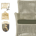 Jogo Sofá E 2 Poltronas E Mesa Igapó Alumínio Preta Corda Náu