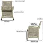 Jogo Sofá E 2 Poltronas E Mesa Igapó Alumínio Preta Corda Náu