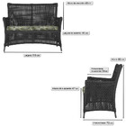 Jogo Sofá E 2 Poltronas E Mesa Igapó Alumínio Preta Corda Náu