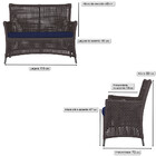 Jogo Sofá E 2 Poltronas E Mesa Igapó Alumínio Preta Corda Náu