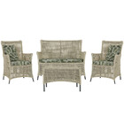 Jogo Sofá E 2 Poltronas E Mesa Igapó Alumínio Preta Corda Náu