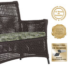 Jogo Sofá E 2 Poltronas E Mesa Igapó Alumínio Preta Corda Náu