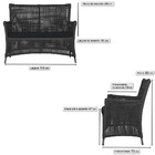 Jogo Sofá E 2 Poltronas E Mesa Igapó Alumínio Preta Corda Náu