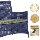 Jogo Sofá E 4 Poltronas E Mesa Igapó Alumínio Marrom Corda Ná