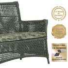 Jogo Sofá E 4 Poltronas E Mesa Igapó Alumínio Marrom Corda Ná