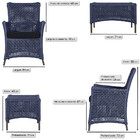 Jogo Sofá E 4 Poltronas E Mesa Igapó Alumínio Marrom Corda Ná