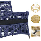 Jogo Sofá E 4 Poltronas E Mesa Igapó Alumínio Marrom Corda Ná