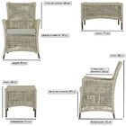 Jogo Sofá E 4 Poltronas E Mesa Igapó Alumínio Marrom Corda Ná