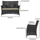 Jogo Sofá E 4 Poltronas E Mesa Igapó Alumínio Marrom Corda Ná