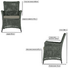 Jogo Sofá E 4 Poltronas E Mesa Igapó Alumínio Preta Corda Náu