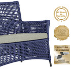 Jogo Sofá E 4 Poltronas E Mesa Igapó Alumínio Preta Corda Náu