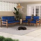 Jogo Sofá Madeira Maciça 3 Lugares E 2 Poltronas Liz Multimóv