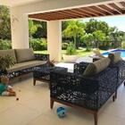 Jogo Sofá Petúnia Em Fibra Sintética E Alumínio Área Externa