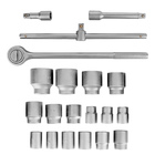 Jogo Soquete Encaixe 3/4" Estriado 19 A 50mm (20 Peças) - Mtx