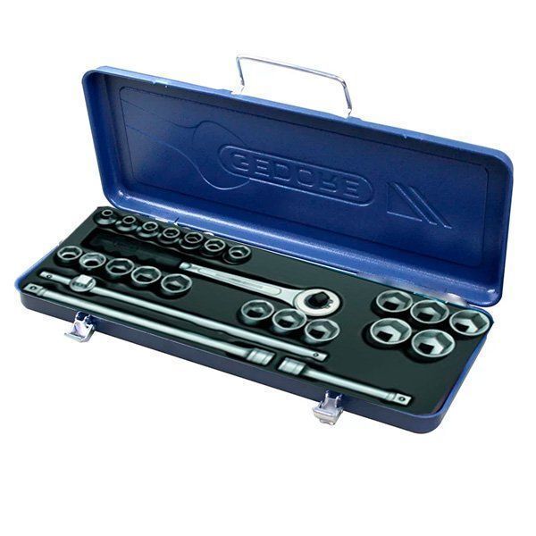 Jogo Soquete Sextavado 1/2" 24 Peças Gedore - 015512 -  Unico