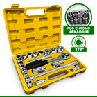 Jogo Soquete Sextavado 22 Peças Titanium