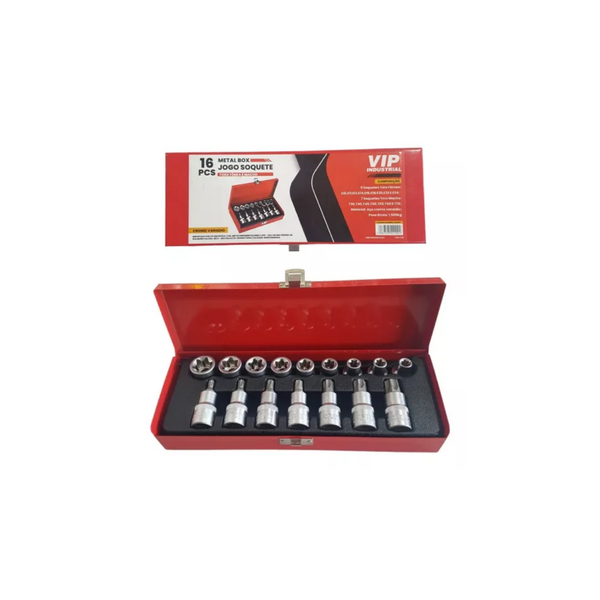 Jogo Soquete Torx Macho E Fêmea E10-e24 T30-t70 - Vip