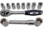 Jogo Soquetes  Sextavado 1/2 Com Catraca E Extencao 10 A 22 1