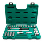 Jogo Soquetes Estriados Sextavados 10 A 34mm Encaixe 1/2" Com