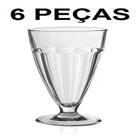 Jogo Taca Copo De Vidro Para Suco De Milk Shake Kit 6 Peças S