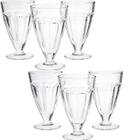 Jogo Taca Copo De Vidro Para Suco De Milk Shake Kit 6 Peças S