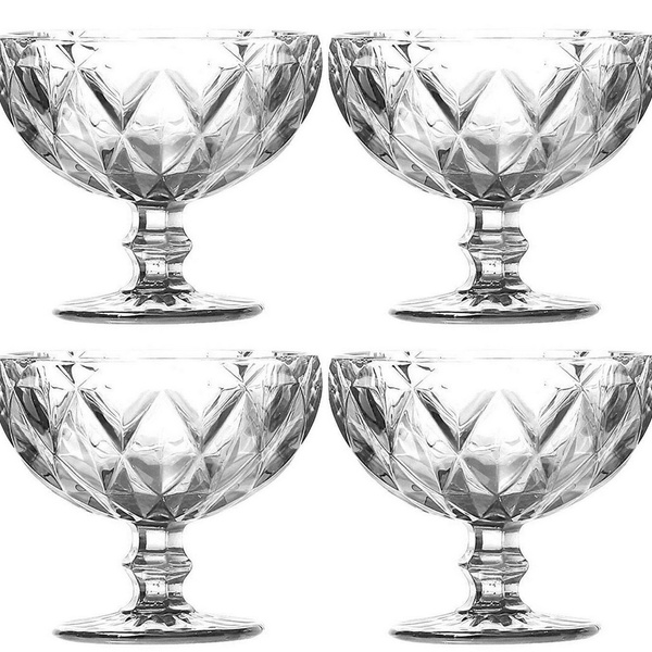 Jogo Taça Coquetel Sobremesa  Clear 310ml 4 Pç- Class Home