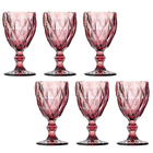 Jogo Taças Água Diamante Lilás 260ml Class Home