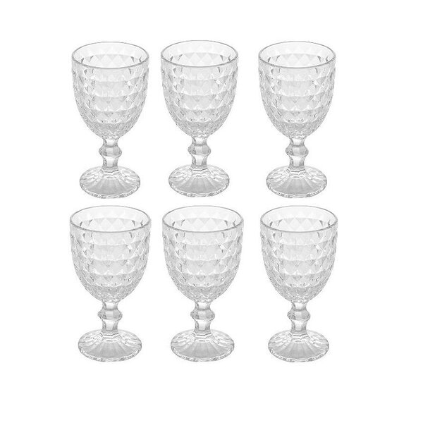 Jogo Tacas Agua Romam 6 Pcs Wollf 345ml