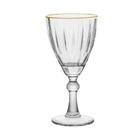 Jogo Taças Dominic 6pçs Com Borda Dourada 275ml Hauskraft P T