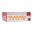 Jogo Taças Vidro Sobremesa Sorvete Diamante 328ml 6 Peças Ama