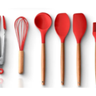 Jogo Talheres De Cozinha 7 Peças Silicone Utensílios Premium