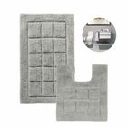 Jogo Tapete Banheiro Indiano Algodão Macio 2 Peças Premium -