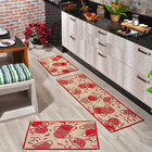 Jogo Tapete Cozinha 1 50 M Kit 3 Peças Antiderrapante Ks-74