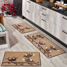 Jogo Tapete Cozinha  Kit 3 Peças 1 20 M Antiderrapante Ka-32