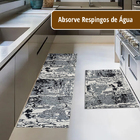 Jogo Tapete Cozinha Antiderrapante 48x60 48x120 Oa Ptk M04 -