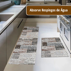 Jogo Tapete Cozinha Antiderrapante 48x60 48x120 Oa Ptk M06 -