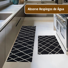Jogo Tapete Cozinha Antiderrapante 48x60 48x120 Oa Ptk M07 -