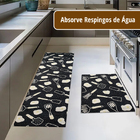 Jogo Tapete Cozinha Antiderrapante 48x60 48x120 Oa Ptk M08 -