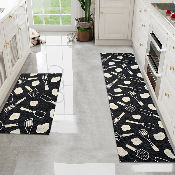 Jogo Tapete Cozinha Antiderrapante 48x60 48x120 Oa Ptk M08 -