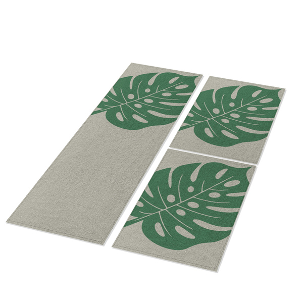 Jogo Tapete Cozinha Areia Algodão Antiderrapante 3 Peças Cost