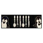 Jogo Tapete Cozinha Madrid 3 Peças Pinguim Preto Oasis