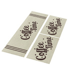 Jogo Tapete Cozinha Natural Algodão Antiderrapante 3 Peças Co