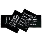 Jogo Tapete Cozinha Preto Algodão Antiderrapante 3 Peças Feli