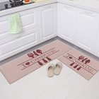 Jogo Tapete Cozinha Rosa Algodão Antiderrapante 3 Peças Cooki