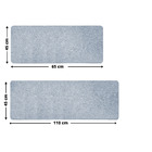 Jogo Tapete Cozinha Super Antiderrapante Ln 45x65 45x110 Vr -