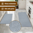 Jogo Tapete Cozinha Super Antiderrapante Ln 45x65 45x110 Vr -
