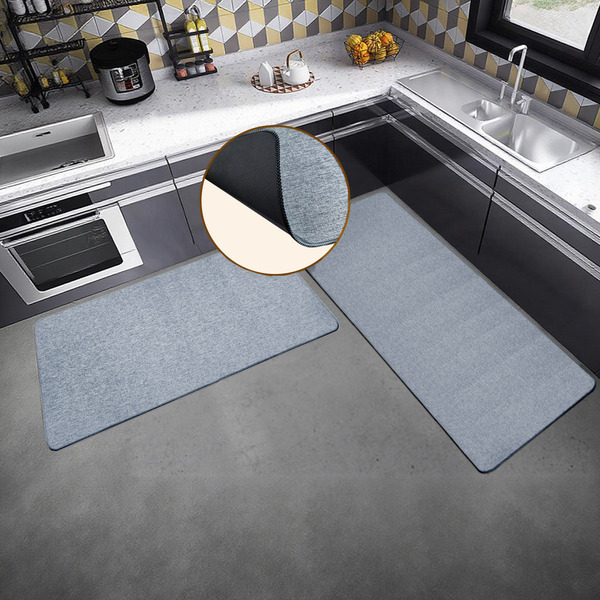 Jogo Tapete Cozinha Super Antiderrapante Ln 45x65 45x110 Vr -